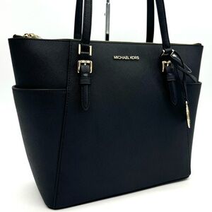 Michael Kors Large Charlotte TZ Tote Bag Black/Gold